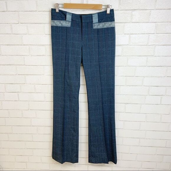 Rebecca Taylor Plaid Lace Trouser Work Pant (O11) - Picture 1 of 8